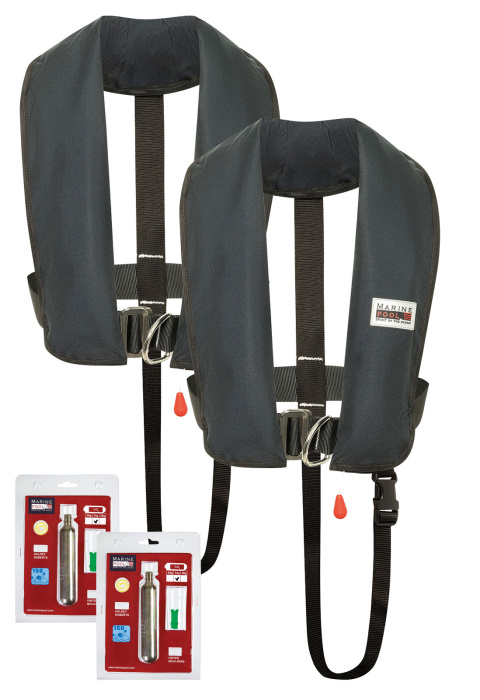 150N Classic ISO Lifejacket LB HR 2er SET inkl. recharge kit