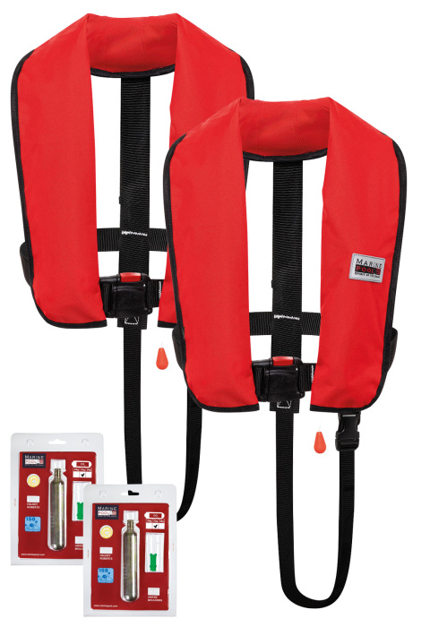 150N Classic ISO Lifejacket HR WB 2er Set inkl. Austauschkit
