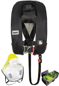 300N Premium ISO Rettungsweste LB UML w. Sprayh. & light