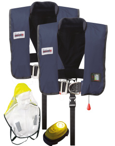 300N Premium ISO Lifejkt LB UML w. Sprayh. & light 2er SET