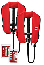 150N Classic ISO Lifejacket LB HR 2er SET inkl. recharge kit