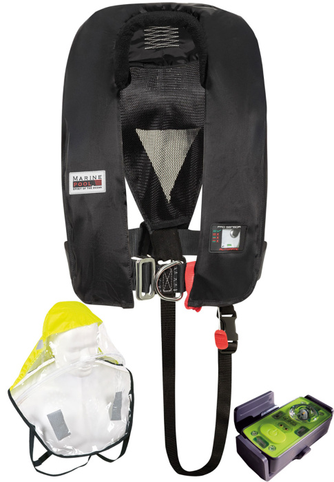 300N Premium ISO Rettungsweste LB UML w. Sprayh. & light