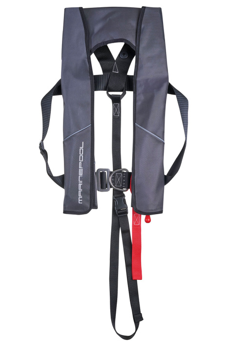 Schwimmweste von Marinepool  Automatik-Rettungsweste ISO 220N Sport Navy 