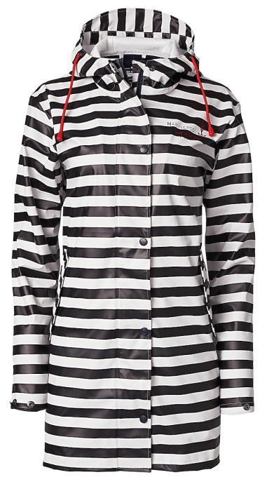 gestreifte regenjacke damen