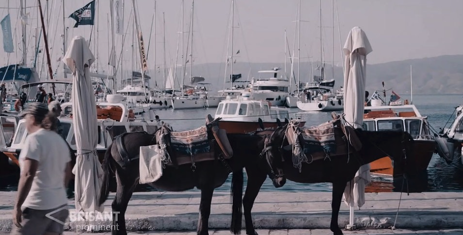 Die Rose of Charity-Regatta führt zur Insel Hydra