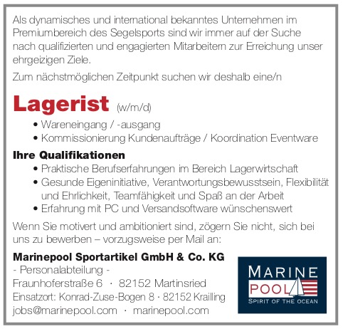 Lagerist gesucht